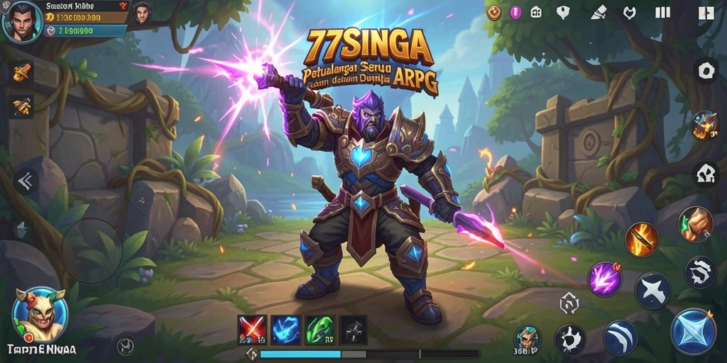 Tampilan menarik gameplay ARPG di 77SINGA.