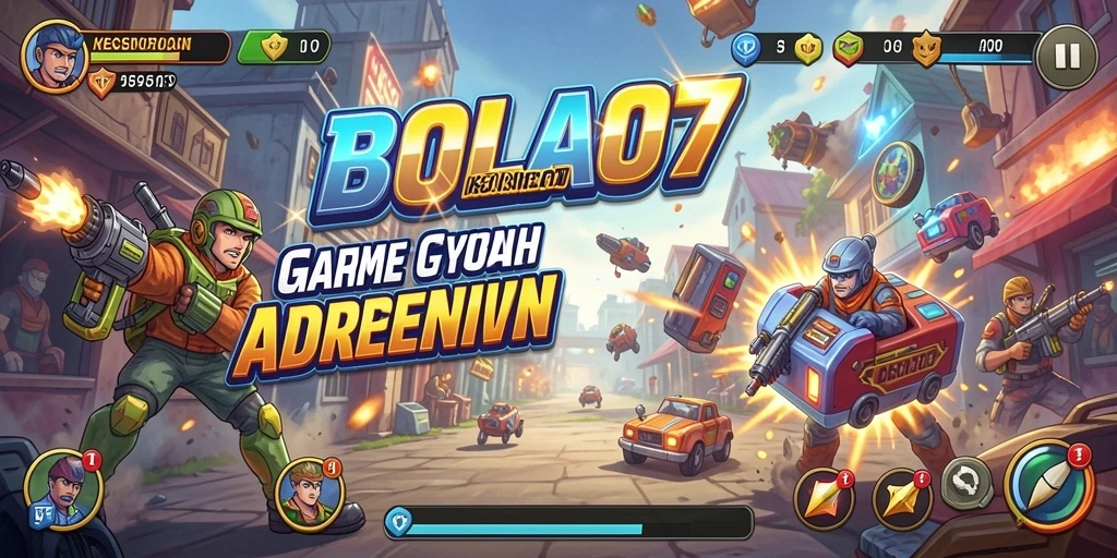 Tampilan action seru dalam gameplay BOLA07 yang mendebarkan.