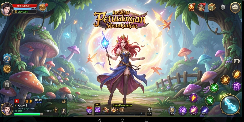 Tangkapan layar gameplay DEWI11 yang menunjukkan aksi pertempuran yang mendebarkan.