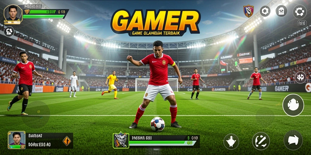 Screenshot gameplay dari GAMERP yang menampilkan aksi olahraga seru.