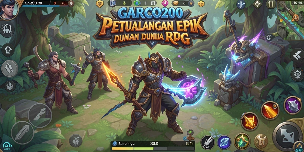 Tampilan layar utama gameplay RPG yang menakjubkan di GARCO200.