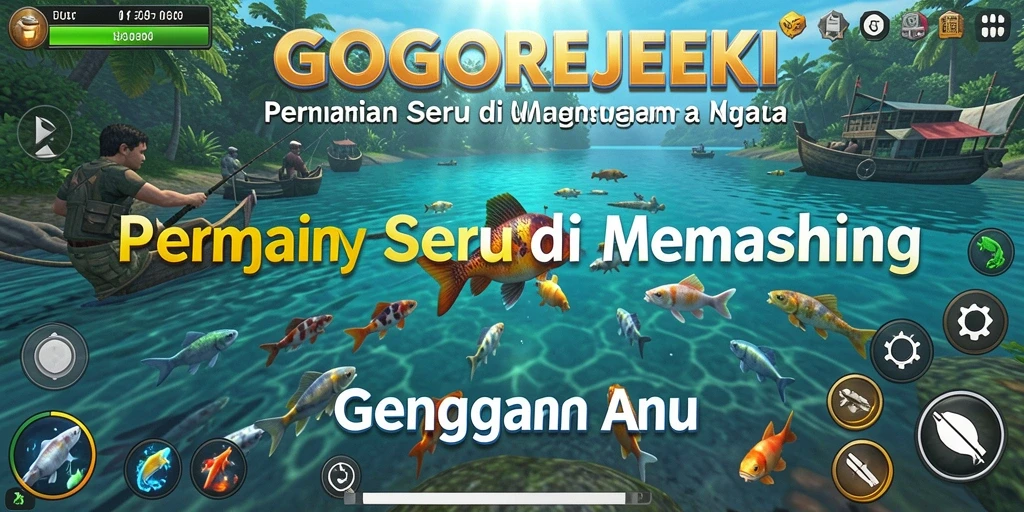Gameplay seru di GOGOREJEKI, tangkap ikan terbesar!