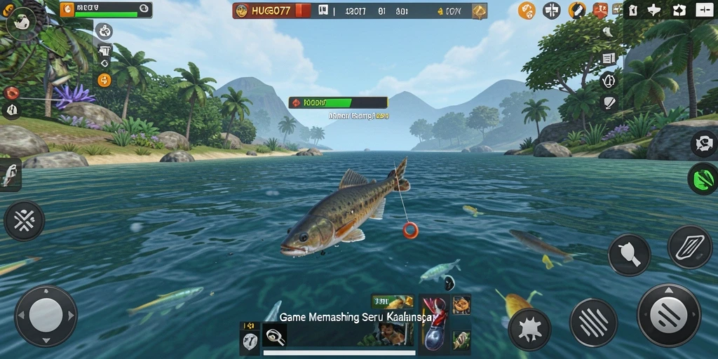 Tangkapan ikan besar dalam HUGO77 saat bermain.