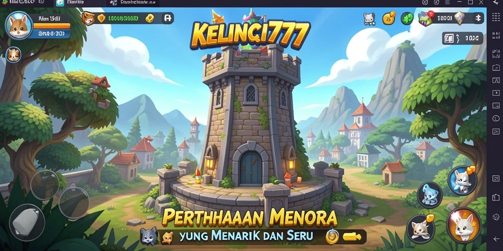 Screenshot KELINCI777 menampilkan strategi Tower Defense yang mendebarkan.