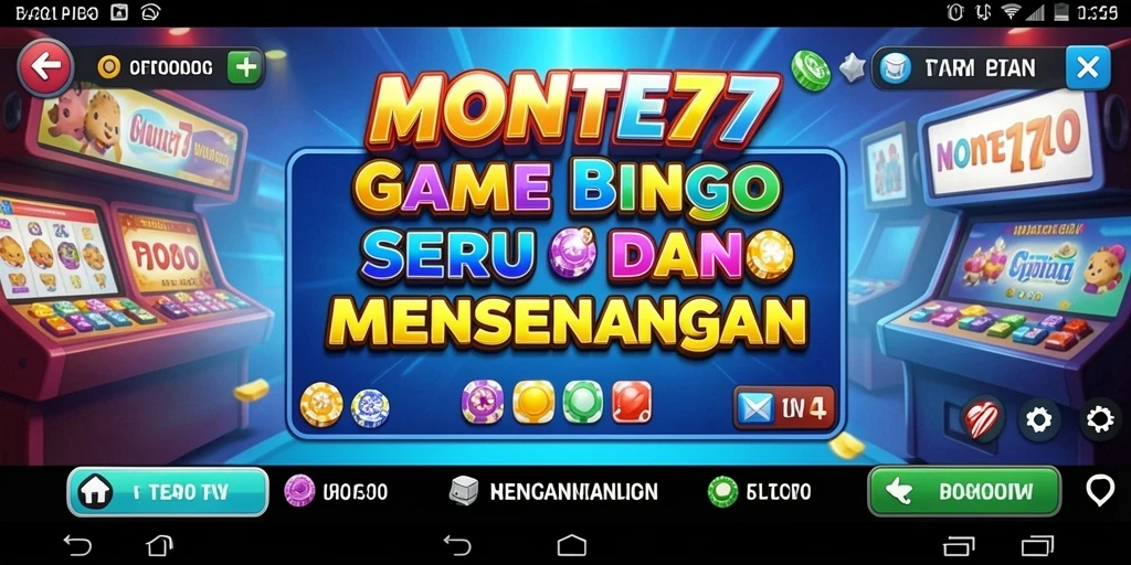 Tampilan gameplay seru dalam MONTE77 saat bermain Bingo.