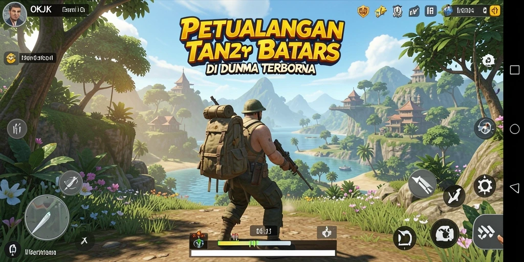Screenshot gameplay OKJK menunjukkan dunia terbuka yang kaya akan eksplorasi.