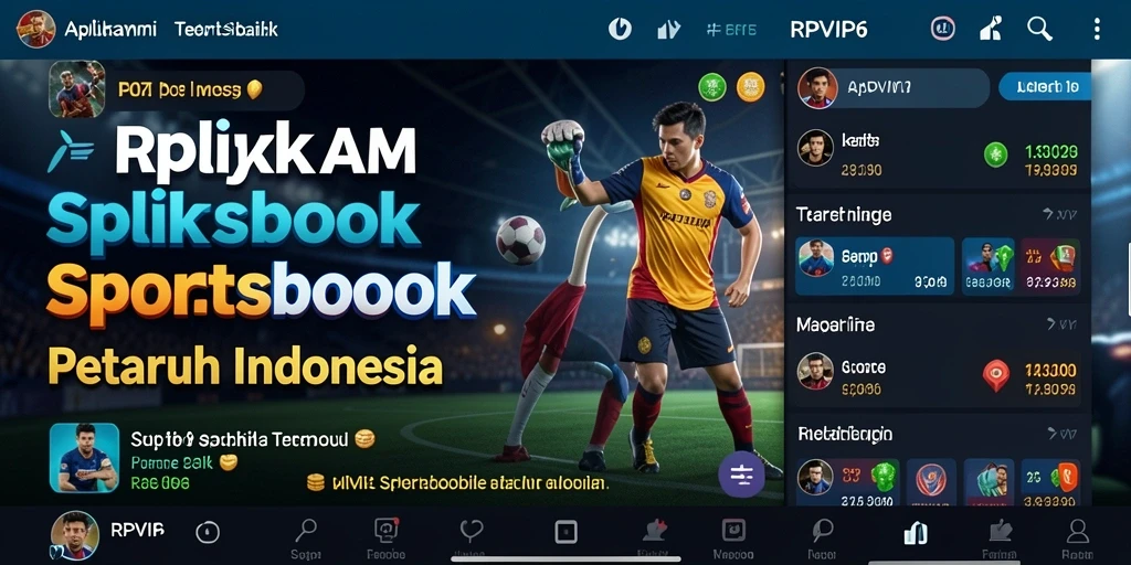 Tampilan utama gameplay RPVIP6 menampilkan opsi taruhan Sportsbook.