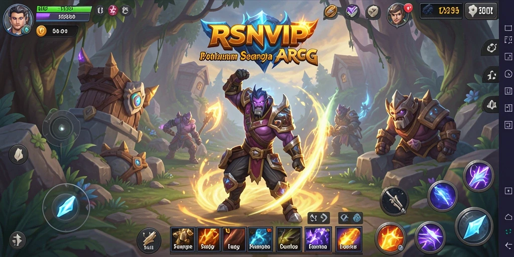 Screenshot RSNVIP menampilkan aksi pertarungan seru dalam dunia ARPG.