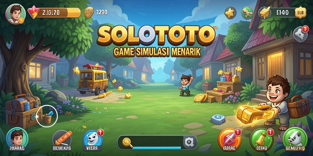 Tampilan gameplay SOLOTOTO dengan tantangan simulasi yang menarik.