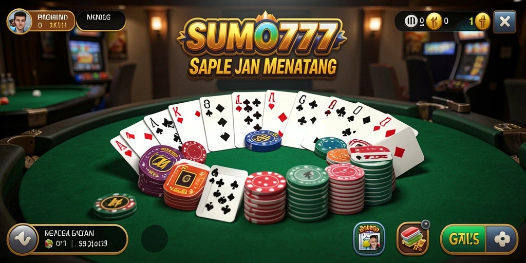 Tampilan gameplay SUMO777 yang menarik dengan fitur Gaple interaktif.