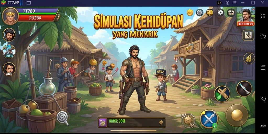 Screenshot gameplay TT789 menunjukkan interaksi karakter yang dinamis.
