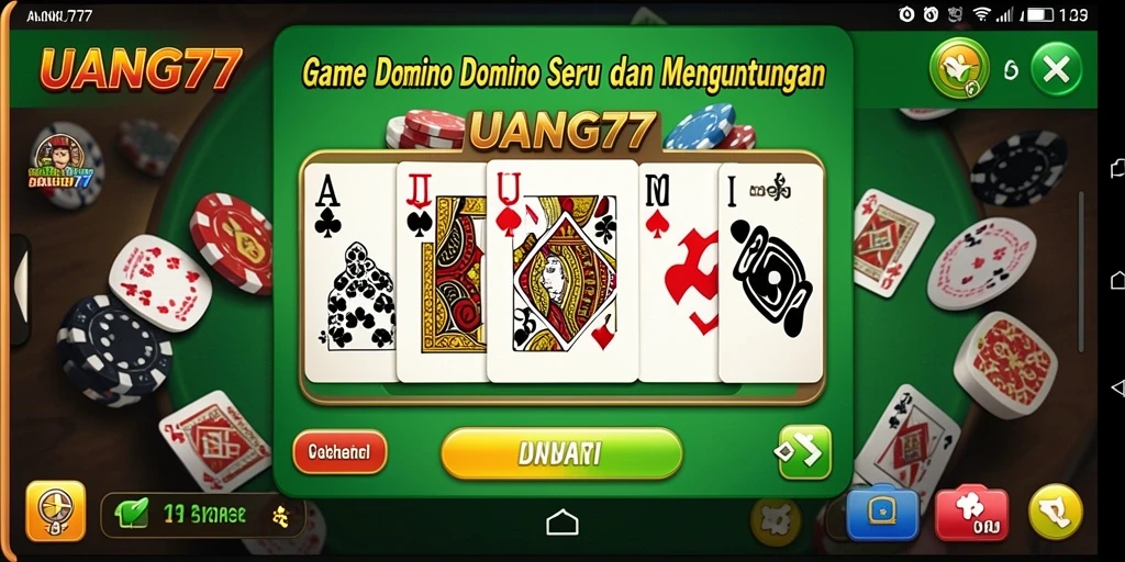 Tampilan gameplay UANG77 yang penuh aksi dan strategi dalam permainan Domino.