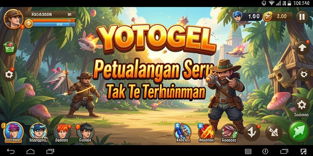 Screenshot gameplay YOTOGEL menampilkan aksi petualangan yang mendebarkan.